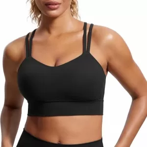 CRZ YOGA Butterluxe Strappy Sports Bra: Double Spaghetti Strap, Longline