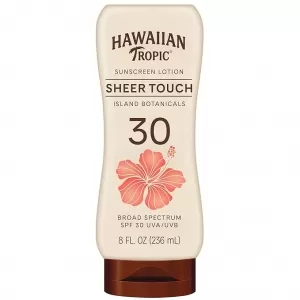 Hawaiian Tropic Sheer Touch Sunscreen SPF 30 – Mango Scent, 8 Oz, Water Resistant