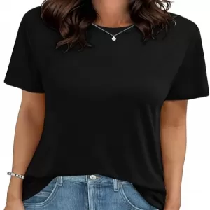 GAYHAY Basic T-Shirt for Women – Short Sleeve Spring Summer Soft Tee Beach Vacation Casual Top 2026