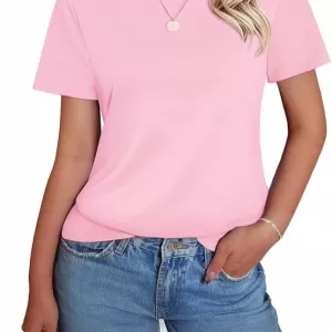 GKBK Cotton Crewneck Short Sleeve T-Shirt – Basic Tee Spring Summer Outfit Trendy