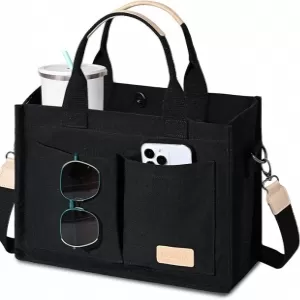 Canvas Tote Bag – Waterproof, with Pockets, Crossbody, for Nurse/Teacher/Travel
