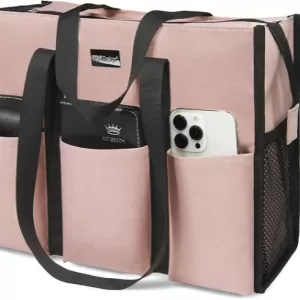 TOPDesign Utility Tote – 13 Pockets, Water-Resistant, Thick Bottom Support