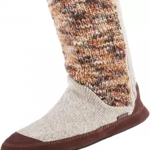 Acorn Women's Slouch Boot Slippers – Mid-Calf House Shoes with Memory Foam & Indoor/Outdoor Sole