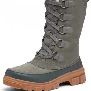 SOREL Women's Tivoli V Tall Waterproof Boot – Insulated Winter Boots with OutDry Technology (Quarry/Grill)