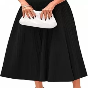 PRETTYGARDEN Spring Business Midi Dress – Sleeveless A-Line Pleated Cocktail Dress for Women 2026