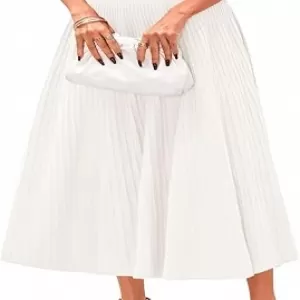 PRETTYGARDEN Spring Business Midi Dress – Sleeveless A-Line Pleated Cocktail Dress for Women 2026